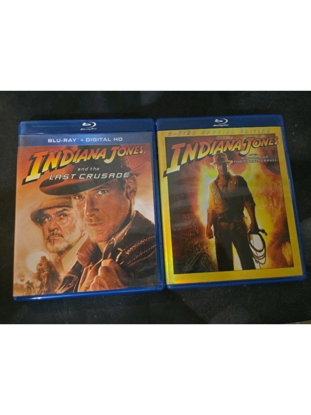 Lot of 2 Indiana Jones Blu-rays The last crusade + Kingdom of the crystal skull